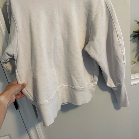 AGOLDE Blue Gray Neutral Cotton Ribbed Turtleneck Sweatshirt Medium - Picture 12 of 16